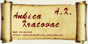 Ankica Kratovac vizit kartica